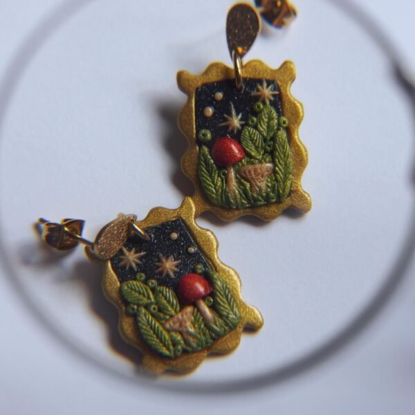 Fairycore Mushroom Earrings