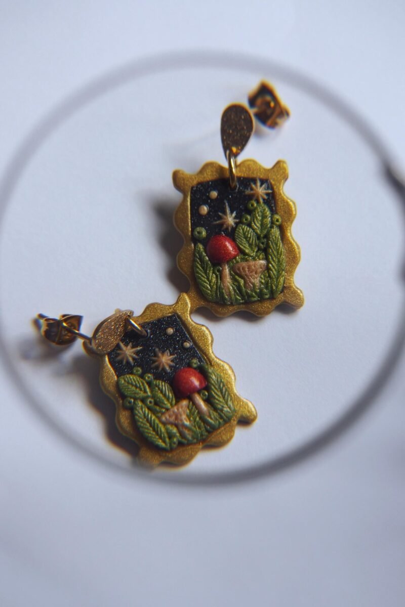 Fairycore Mushroom Earrings