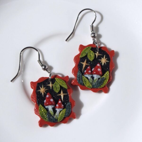 Mystical Toadstool Earrings
