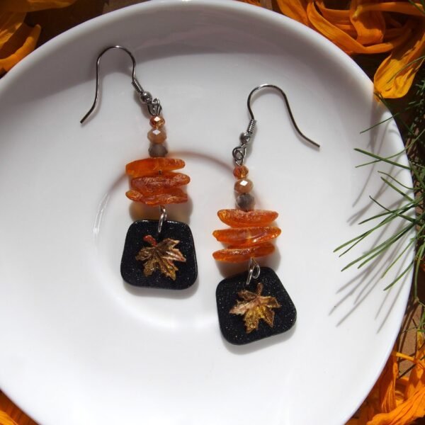 Maple Earrings: Handmade Autumn Jewelry